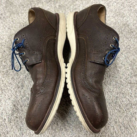 Footjoy Club Casual Wingtip Shoes Men's 10M Brown Leather Lace Up Office Preppy - Picture 4 of 9